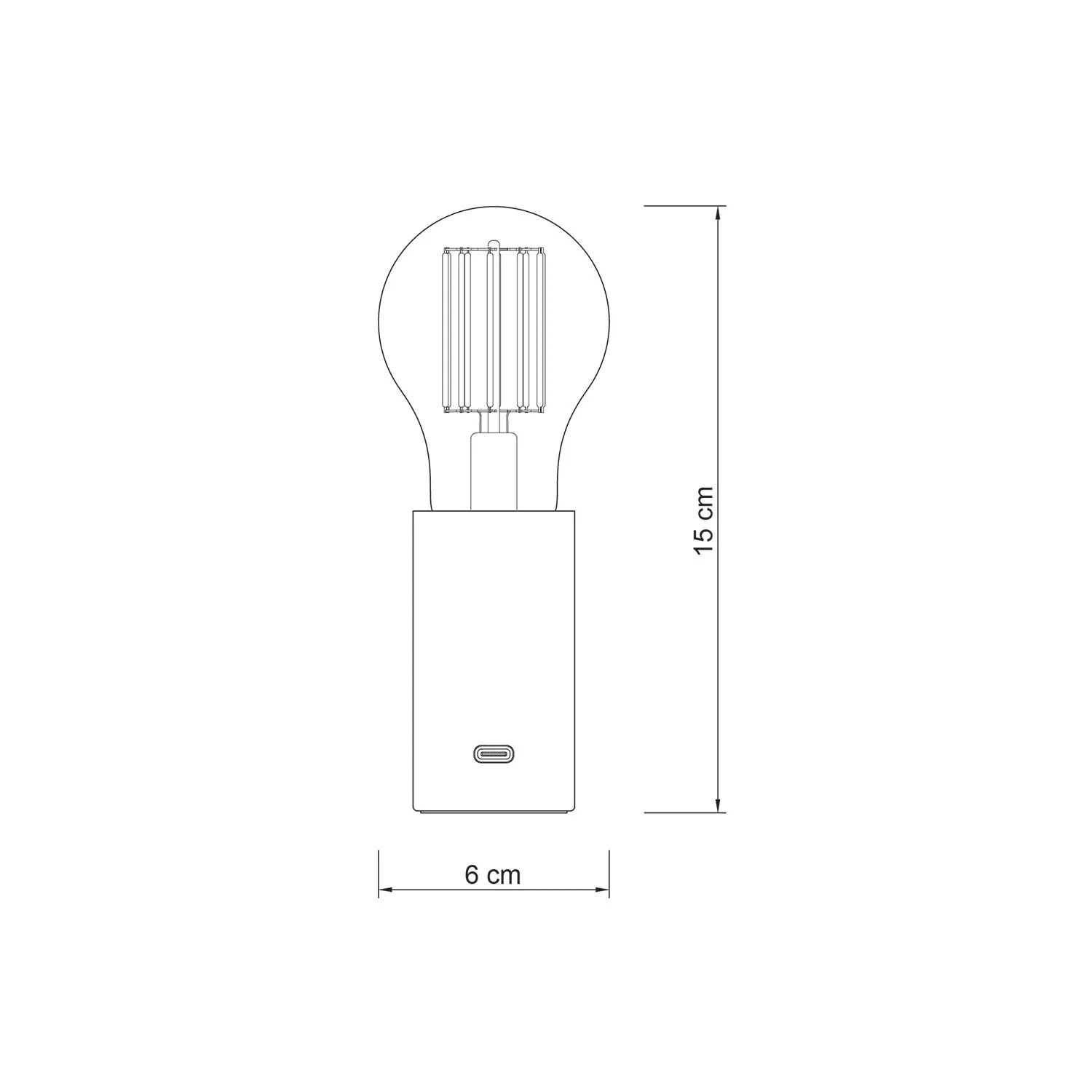 SI ! Lampe portable à 5V avec ampoule A60 - Noir - Image 7