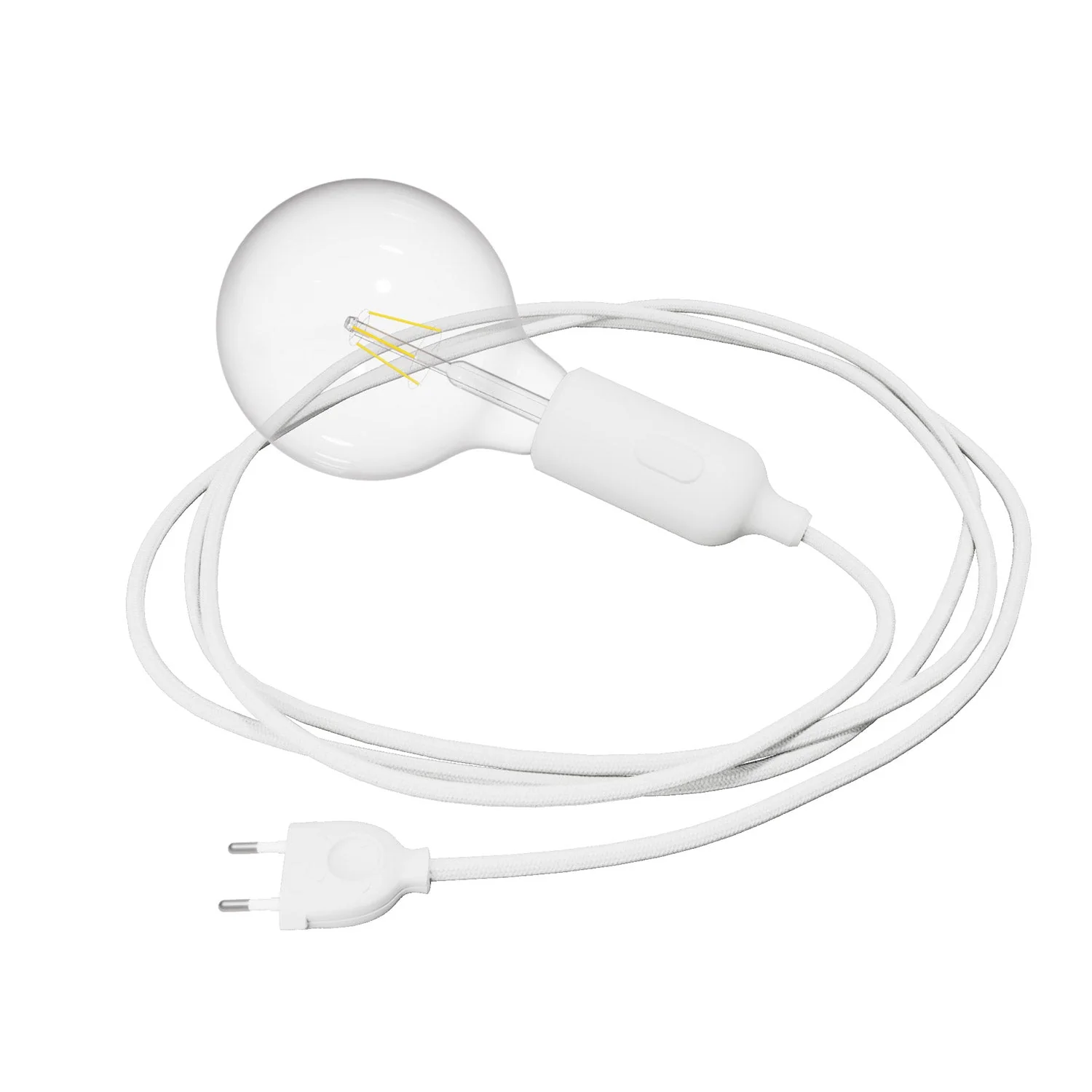 Snake Lampe en silicone avec interrupteur et fiche - Blanc