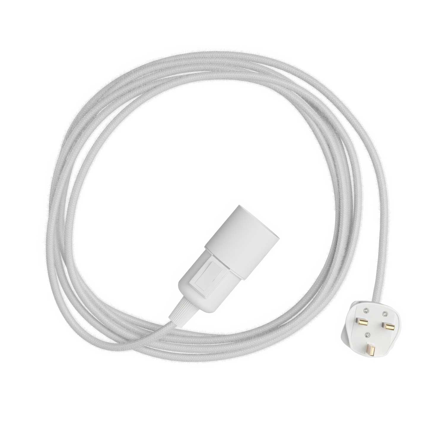 Snake - Lampe plug-in avec câble en tissu coloré RC01 et fiche UK