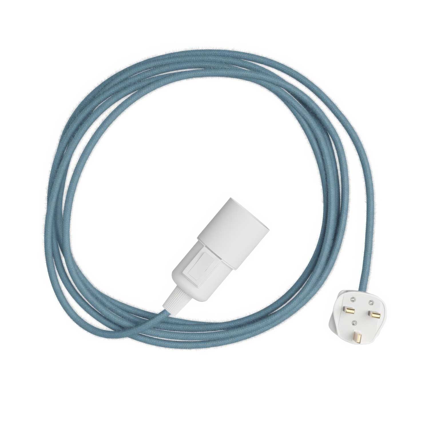 Snake - Lampe plug-in avec câble en tissu coloré RC53 et fiche UK
