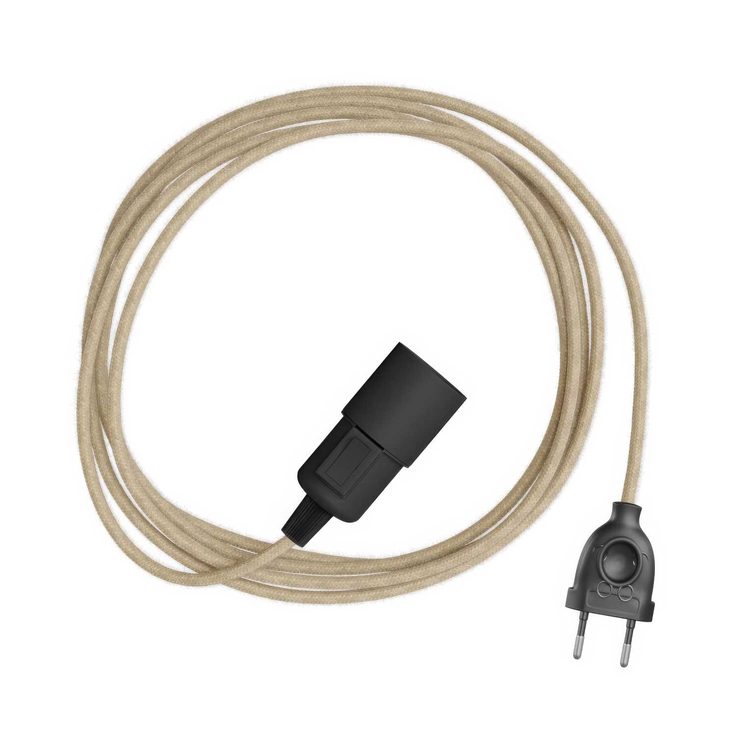 Snake - Lampe plug-in avec câble en tissu coloré RN06