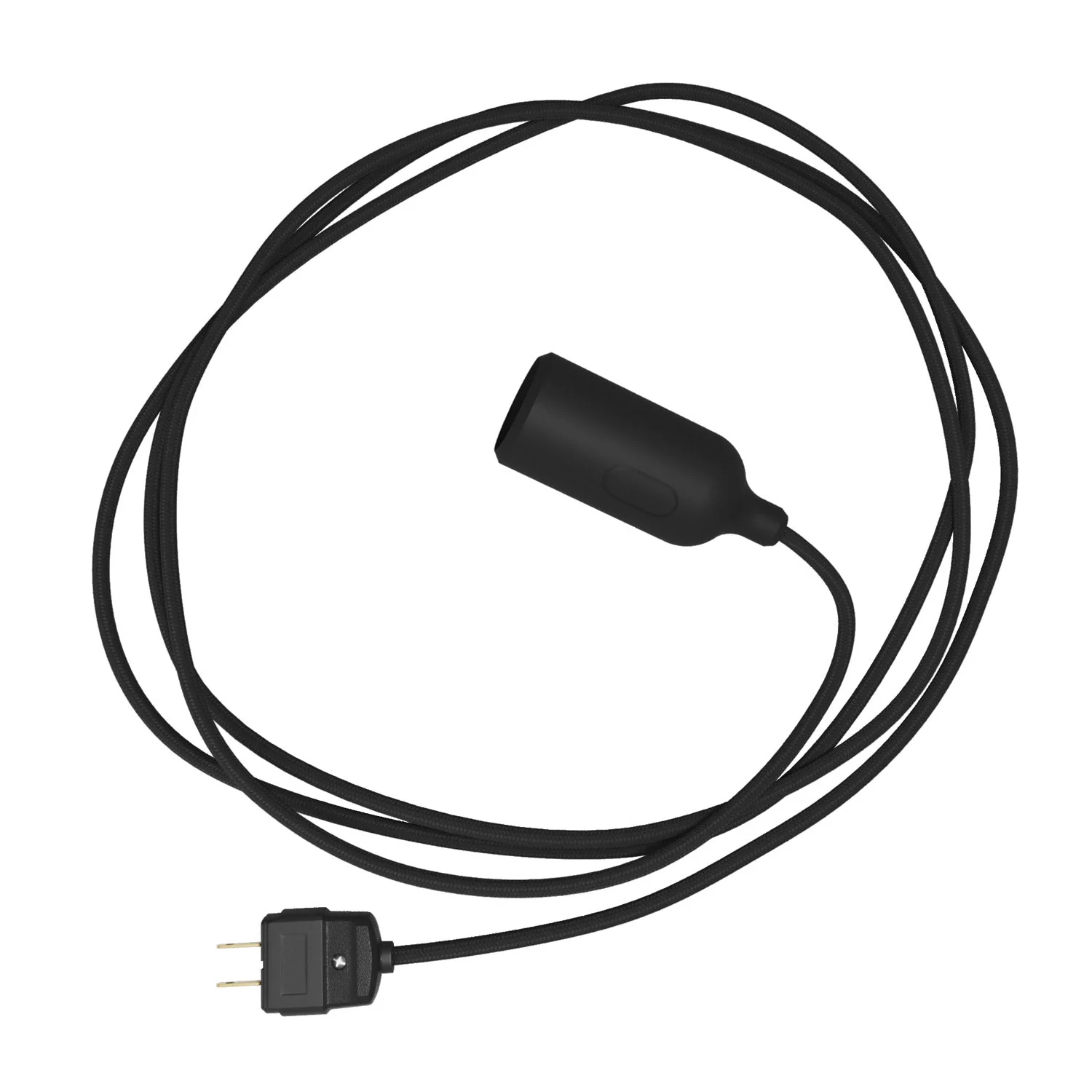 Serpent - Lampe en silicone avec interrupteur et prise Noire