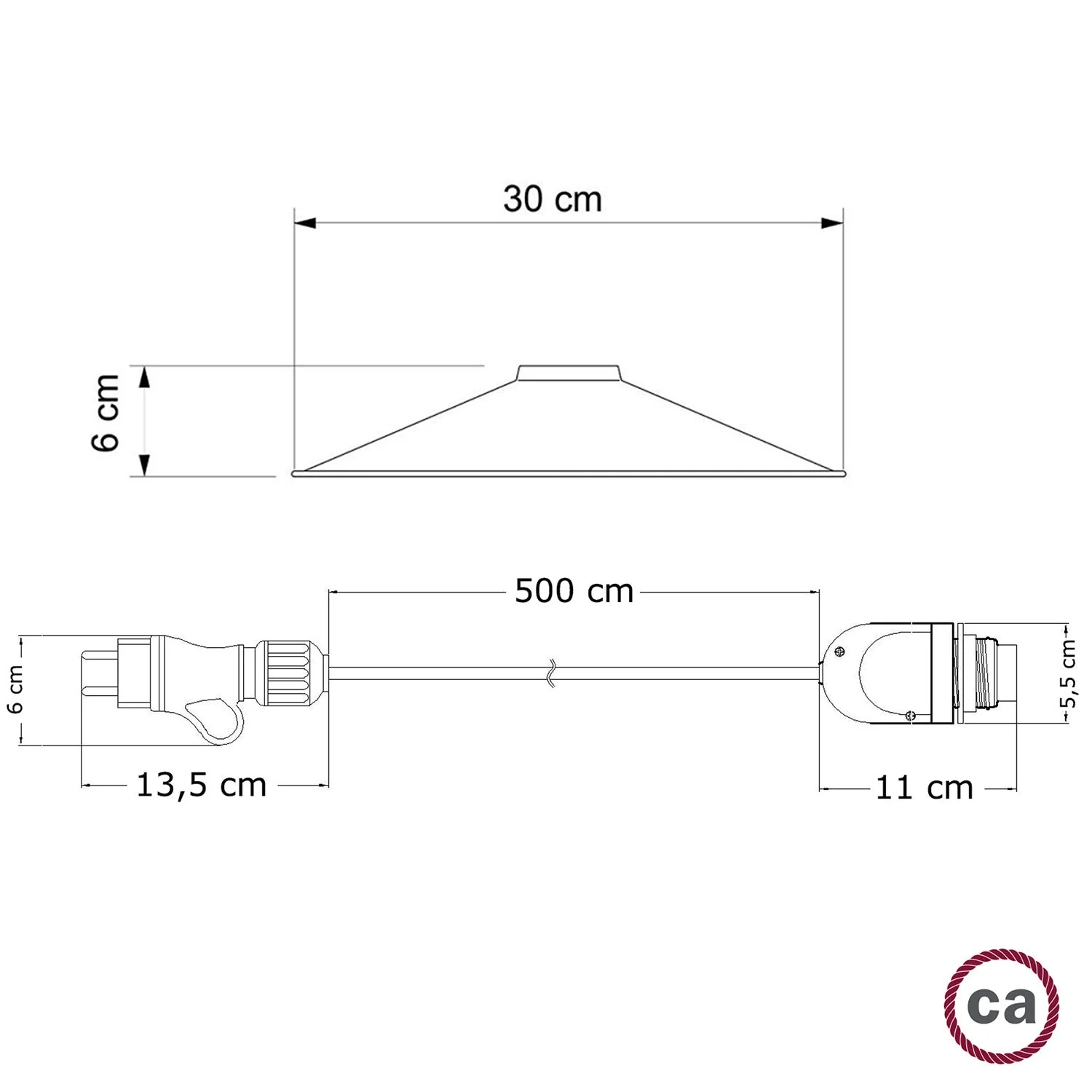Snake Modulair avec abat-jour Swing, lampe portable d’extérieur, 5 m de câble textile, douille IP65 et fiche - Noir - Image 4