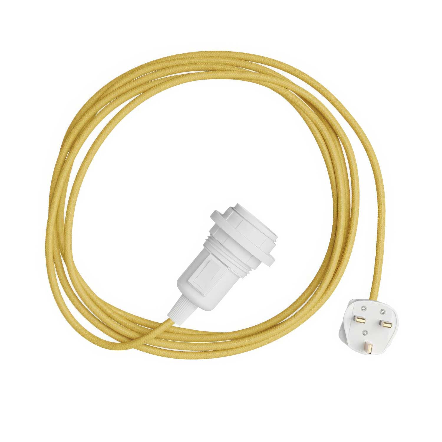 Snake pour abat-jour - Lampe plug-in avec câble en tissu coloré RM10 et fiche UK