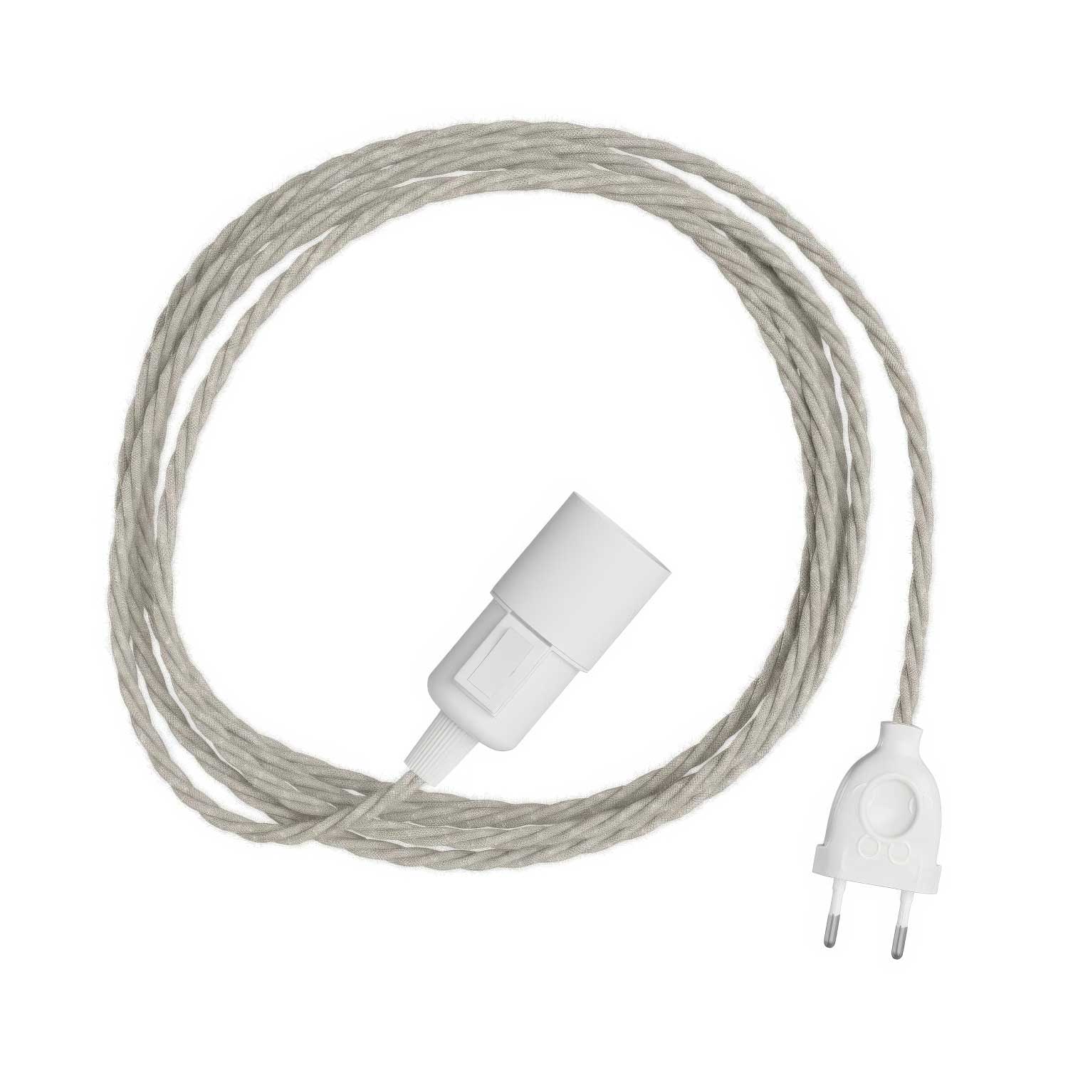 Snake Twisted - Lampe plug-in avec câble tressé en tissu TN01