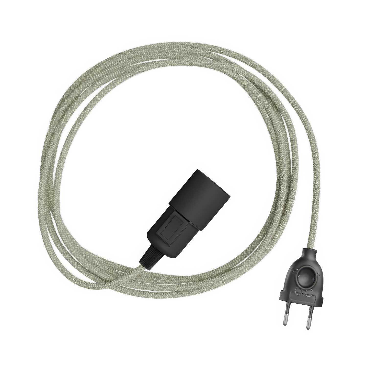 Snake Zig-Zag - Lampe plug-in avec câble en tissu effet Zig-Zag RD72