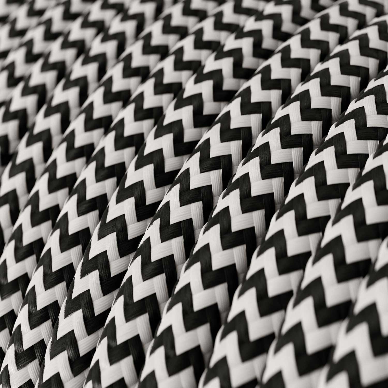 Snake Zig-Zag pour abat-jour - Lampe à brancher avec câble en tissu effet Zig-Zag RZ04 - Image 2