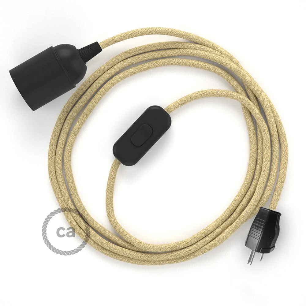 SnakeBis - Câblage avec câble tissu coloré et douille - RN06