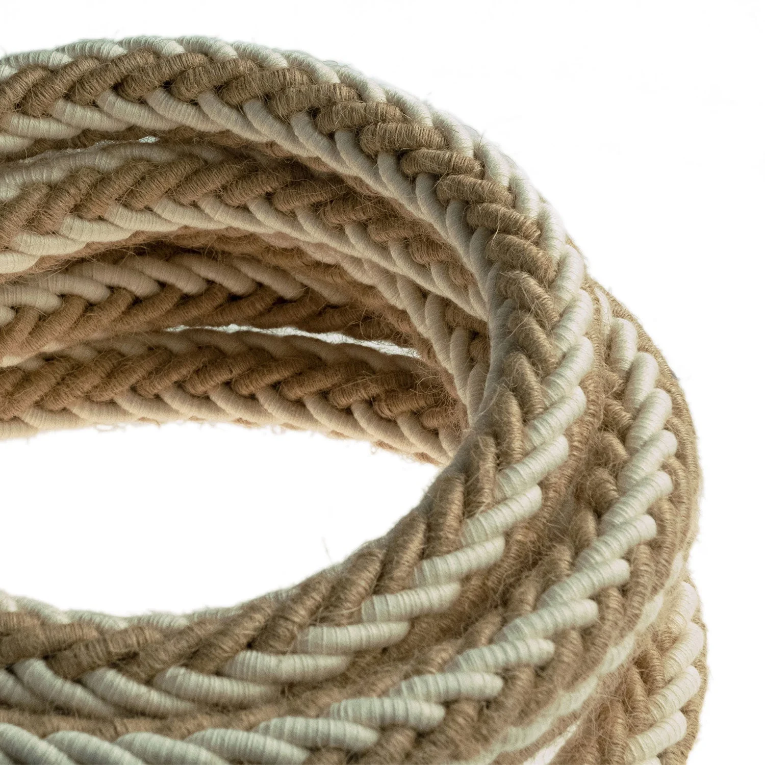SnakeBis Corde - Lampe plug-in blanche avec cordon tressé en jute - Image 3