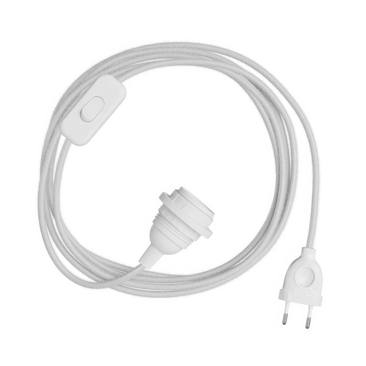 SnakeBis pour abat-jour - Câblage avec douille et câble en tissu coloré RC01