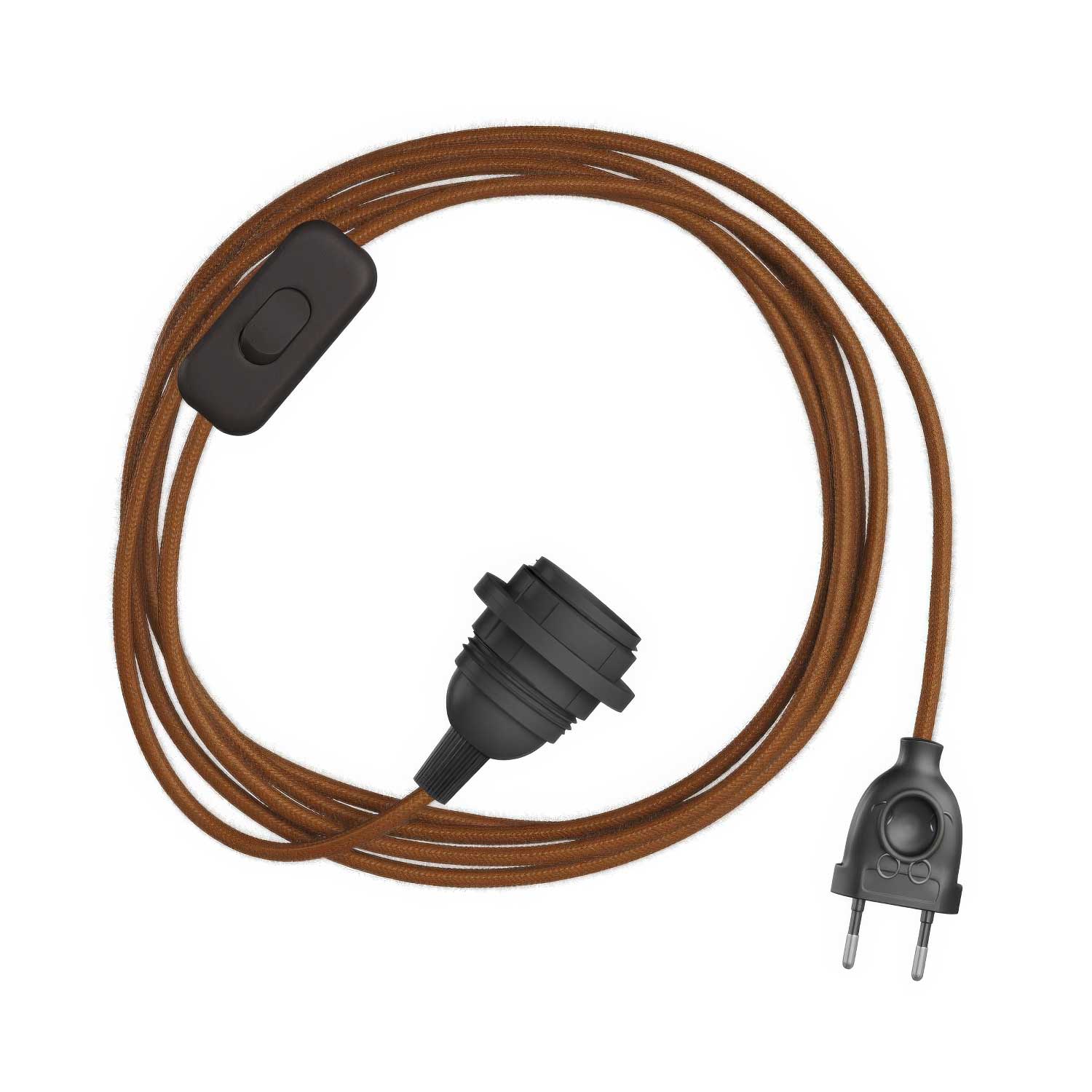 SnakeBis pour abat-jour - Câblage avec douille et câble en tissu coloré RC23