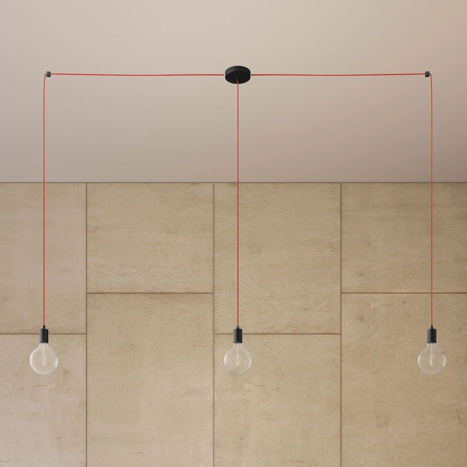 Spider - Suspension multiple à 3 descentes avec finitions métalliques - Noir - Image 3