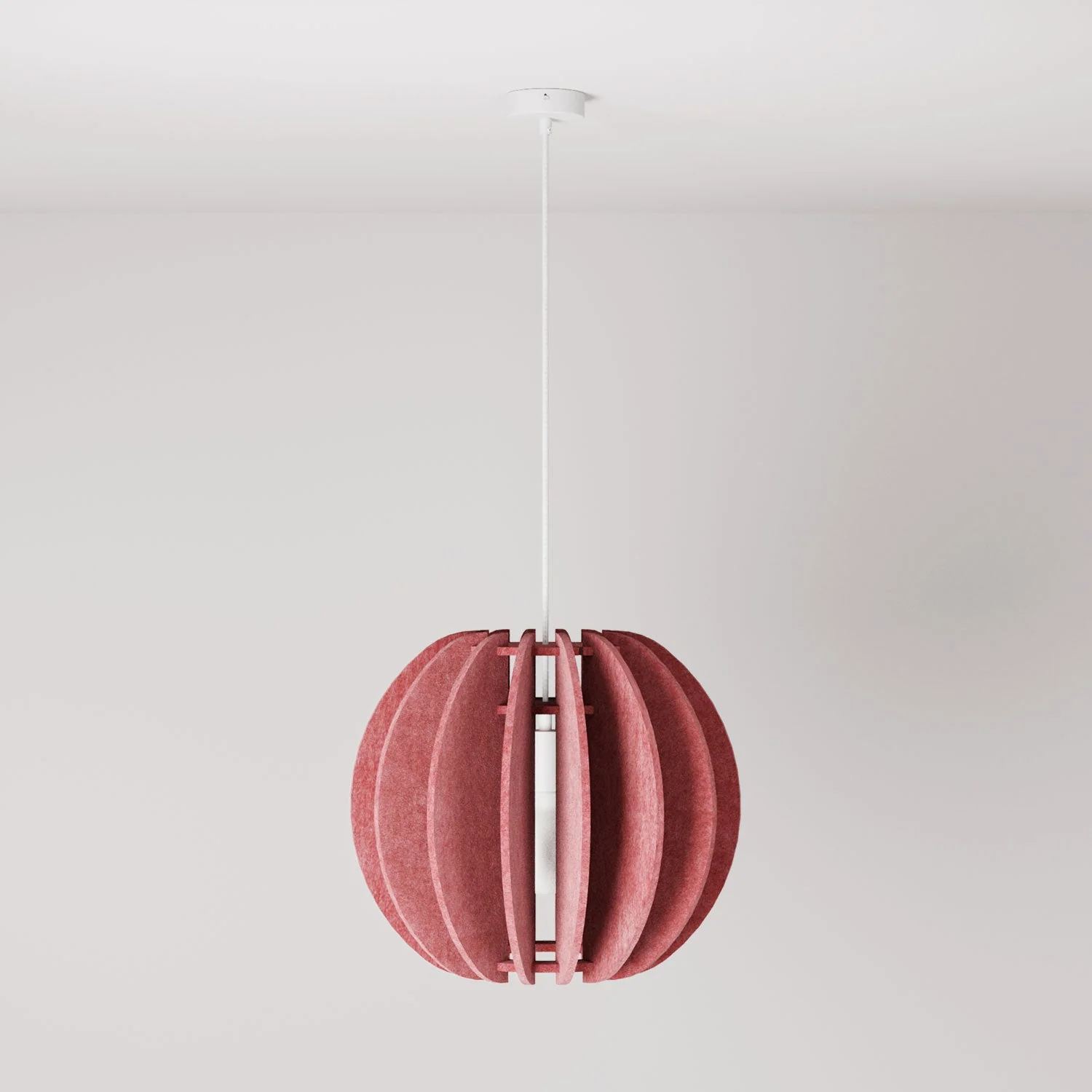 Lampe à suspension avec abat-jour elliptique LAMPSHHADE en matériau acoustique - Rose mélangé - Image 3