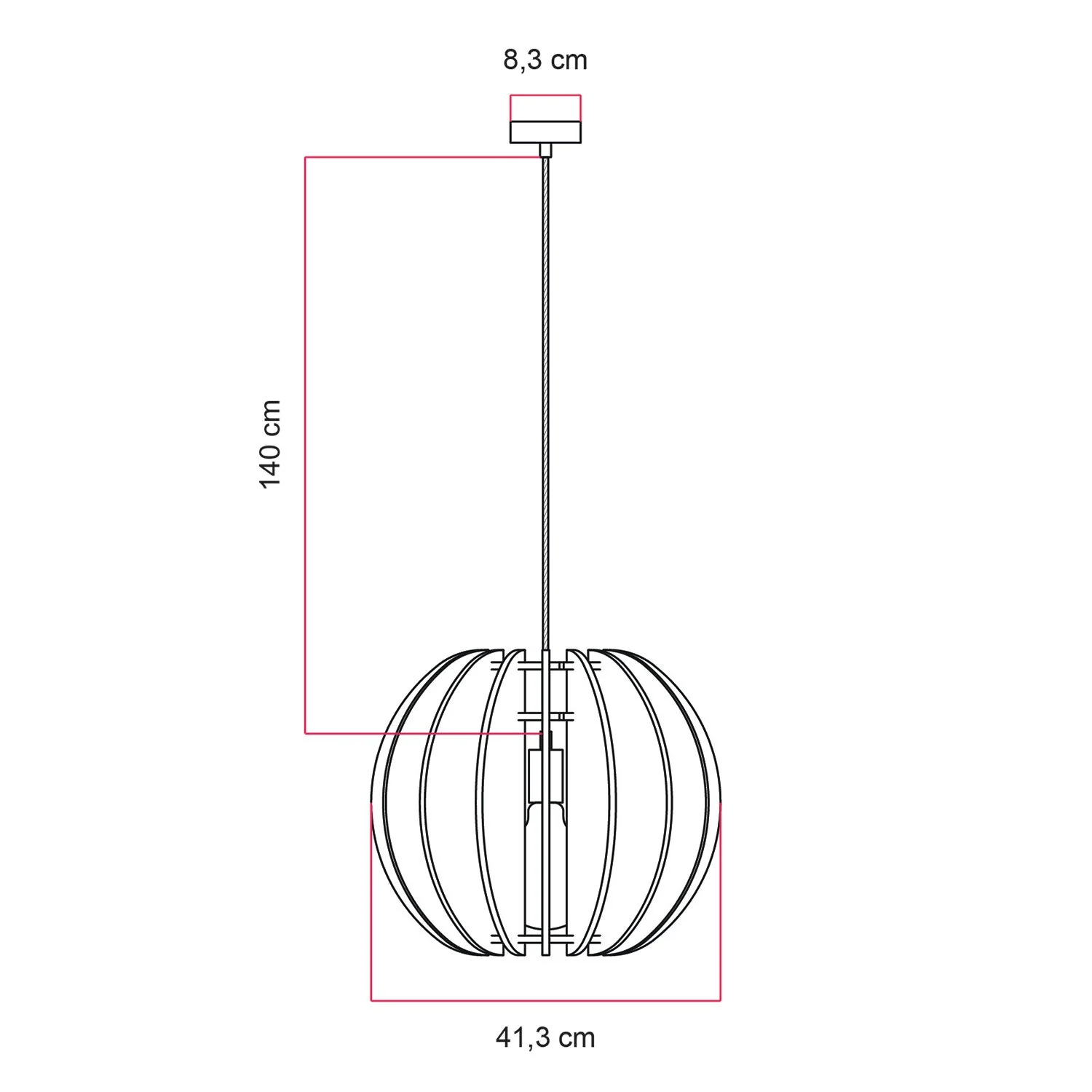 Lampe à suspension avec abat-jour elliptique LAMPSHHADE en matériau acoustique - Rose mélangé - Image 7
