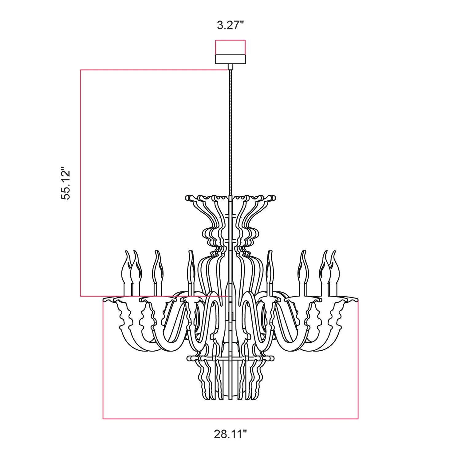 Luminaire suspendu avec abat-jour classique SHHANDELIER en matériau absorbant - Orange mélangé - Image 7