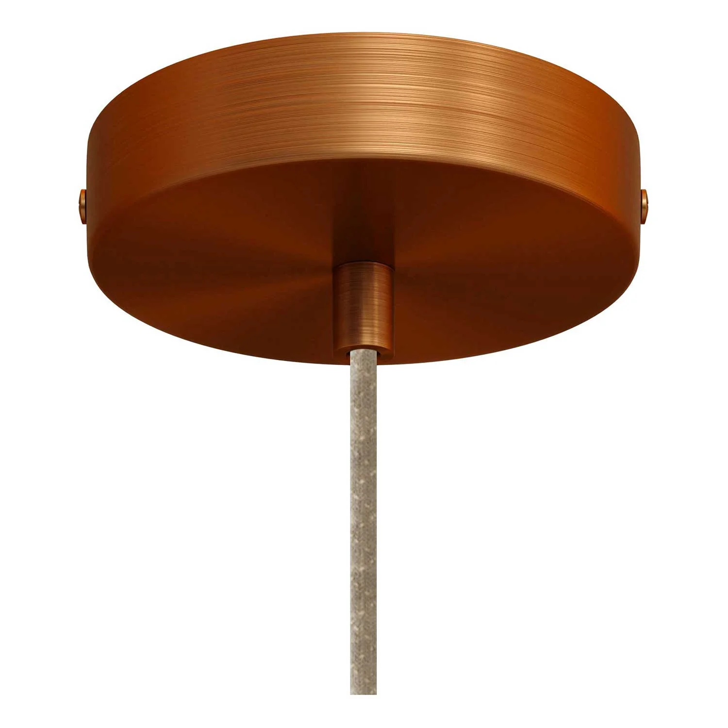 Suspension avec câble textile et abat-jour céramique Bell XL - Effet Corten - Image 2