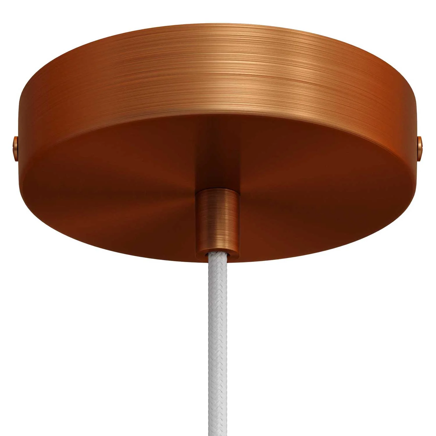 Suspension complète avec câble textile, abat-jour Tub-E14 et finitions en métal – Cuivre satiné - Image 2