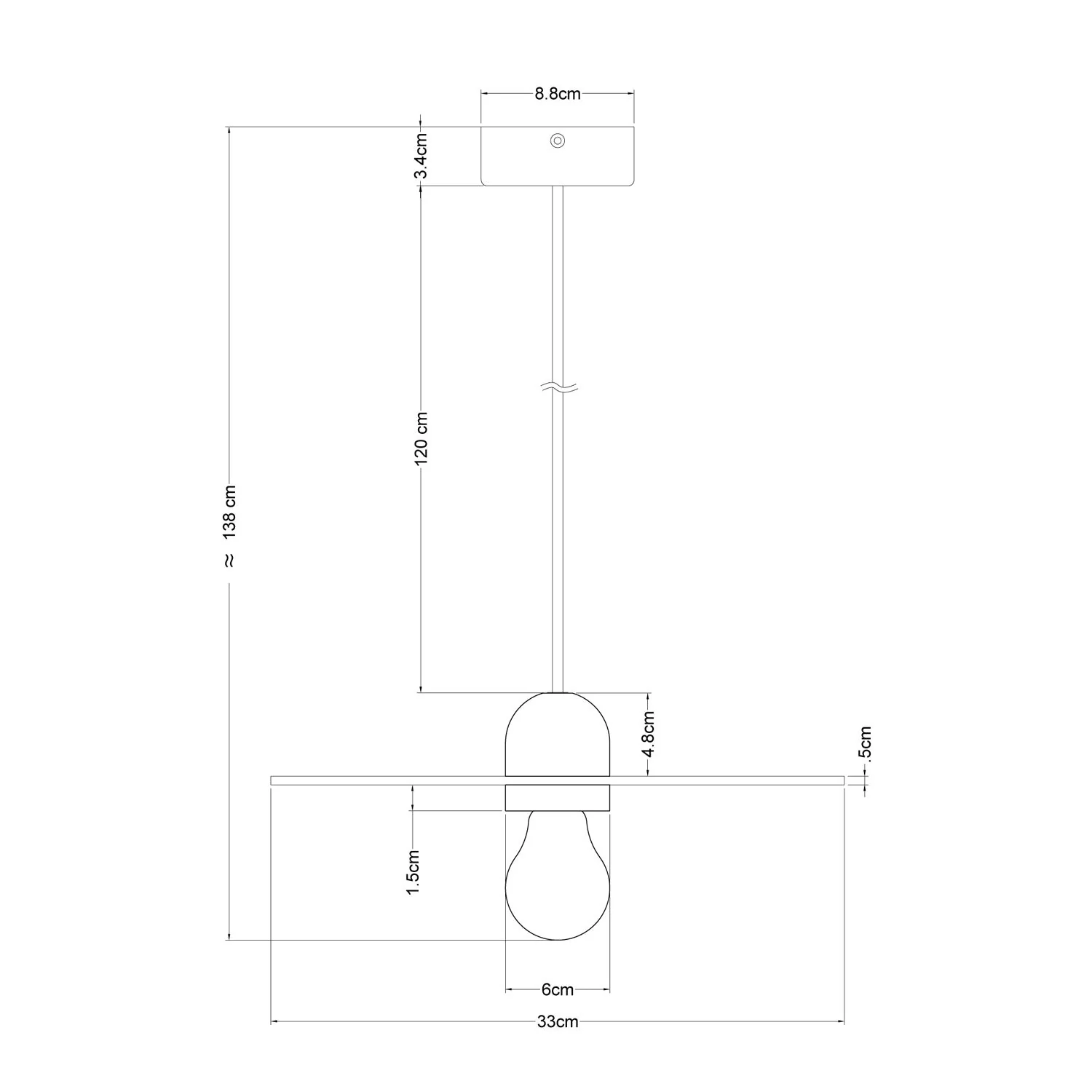 Lampe suspendue en bois complète avec câble textile et abat-jour UFO - Neutre - Image 4