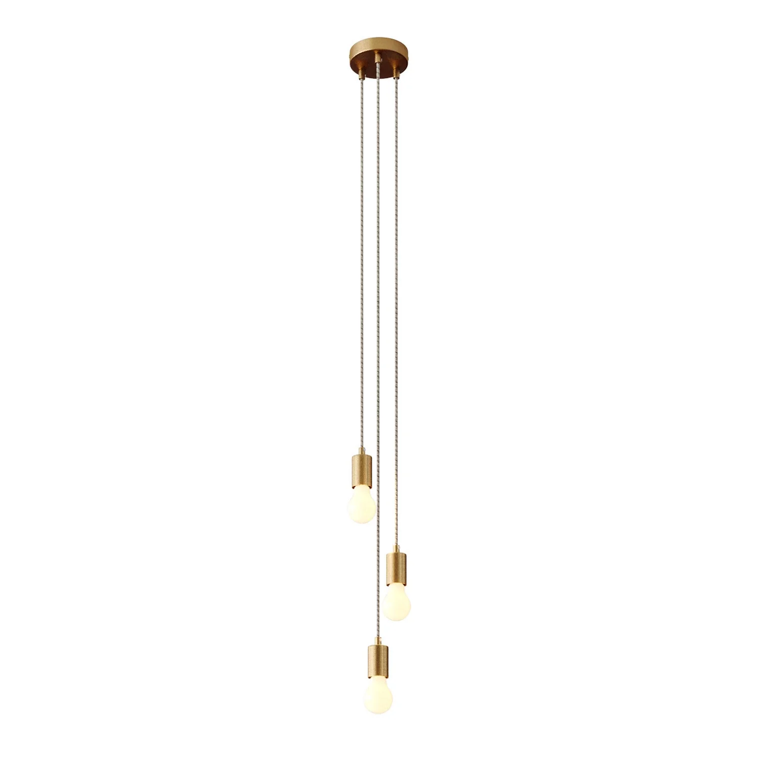Suspension multiple à 3 descentes avec finitions en métal - Bronze satiné