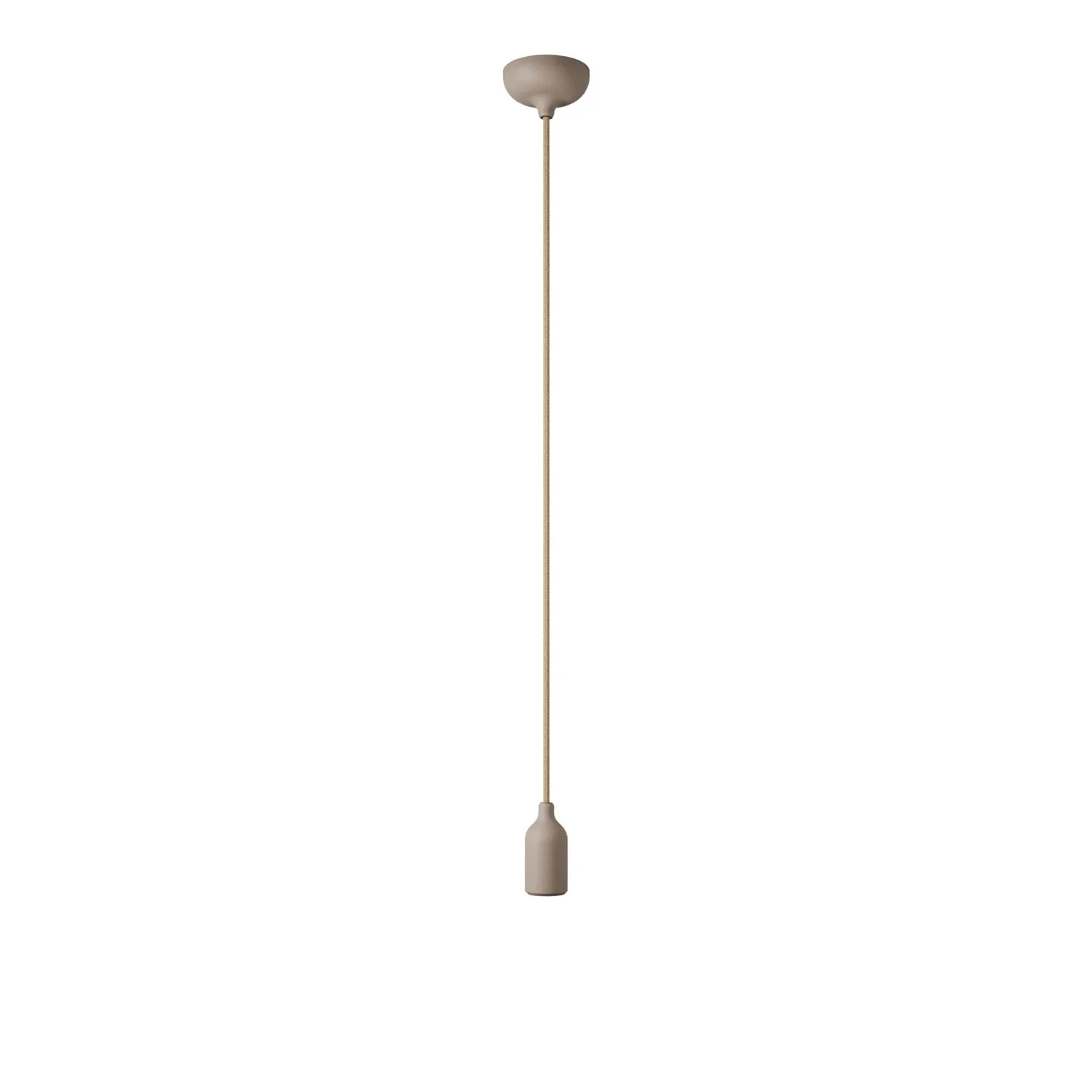 Lampe suspension colorée en silicone avec câble textile - Marron désert