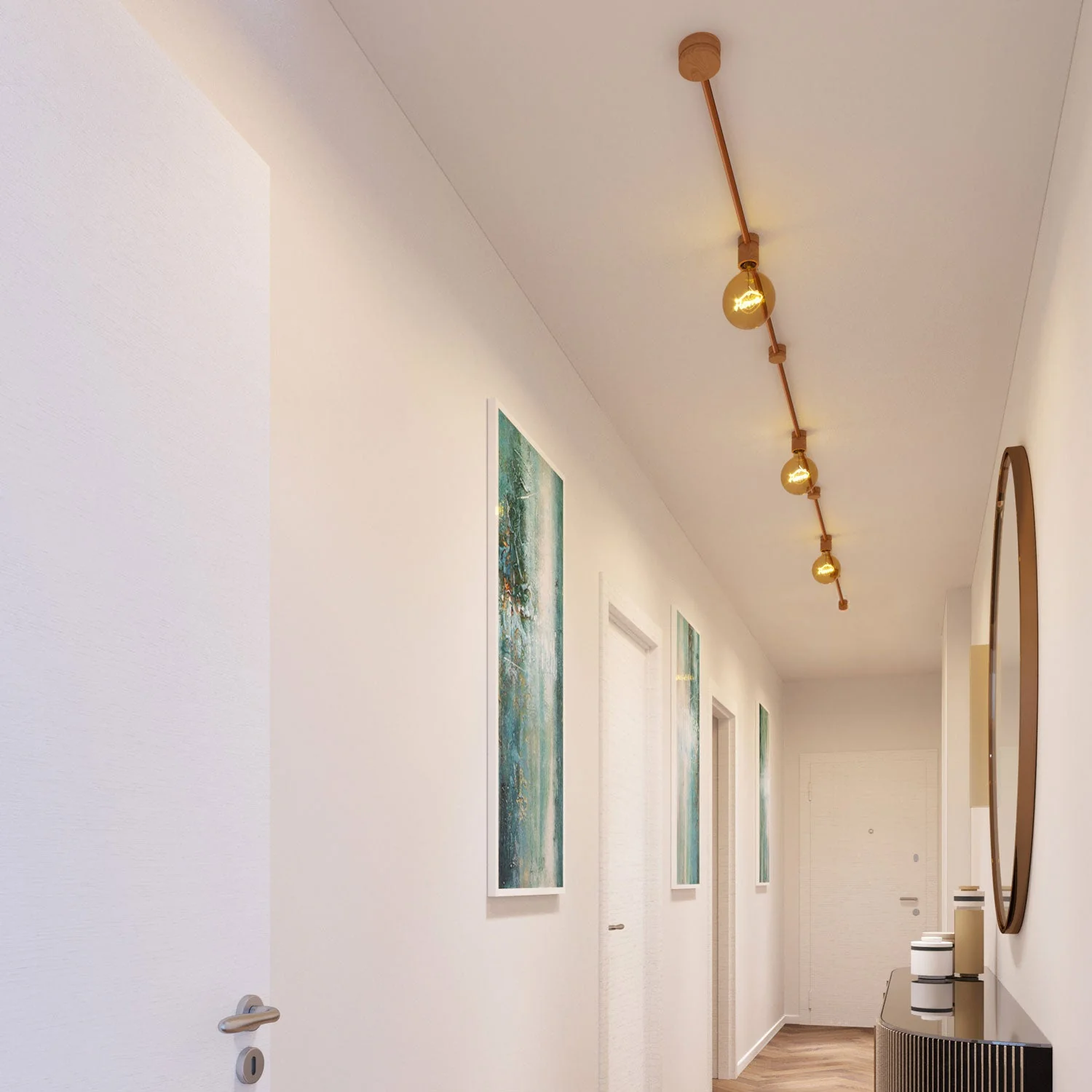 Système Filé Linear Kit - avec câble CM22 de 5 m pour guirlande lumineuse et 7 composants en bois pour intérieur - Image 2