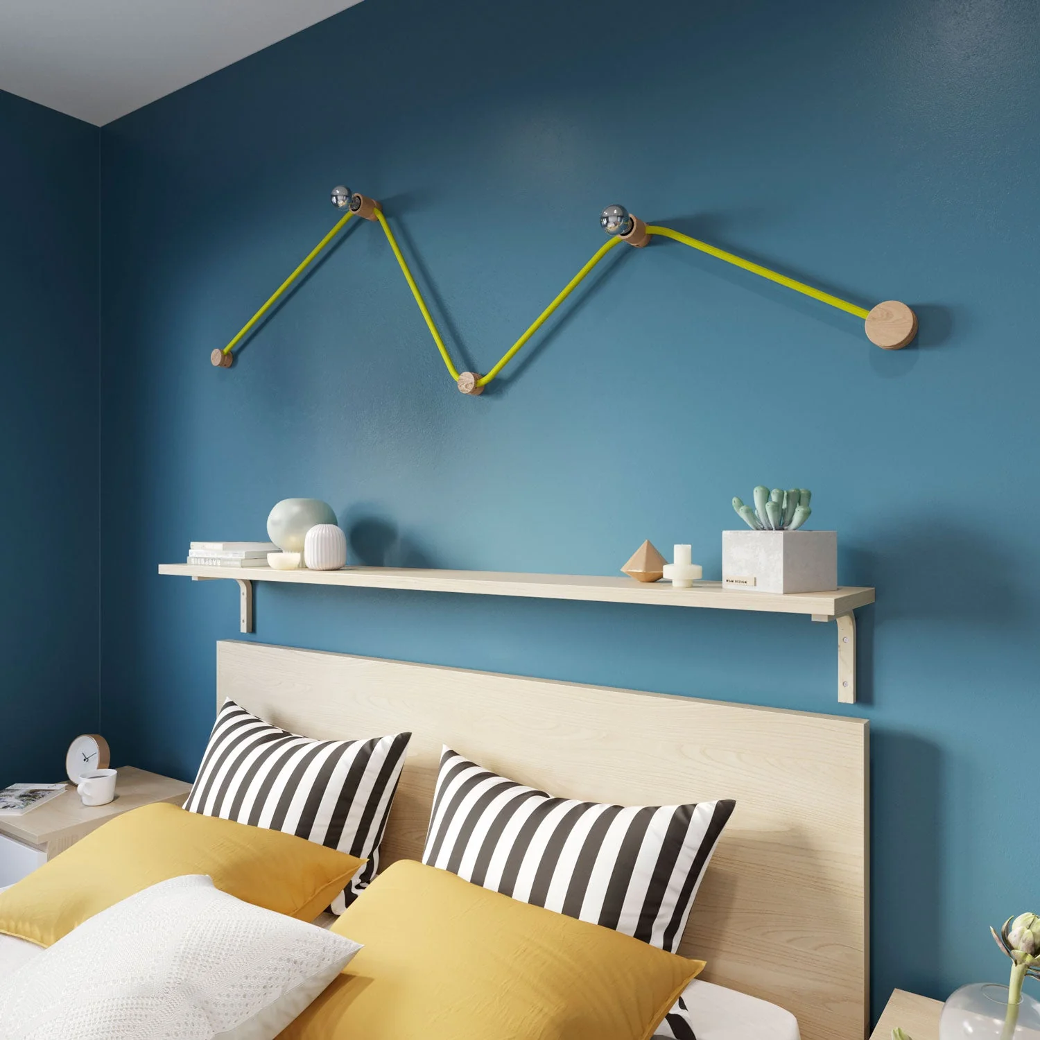 Système Filé Wiggle Kit - avec câble CF10 de 3 m pour guirlande lumineuse et 5 composants en bois pour intérieur - Image 2