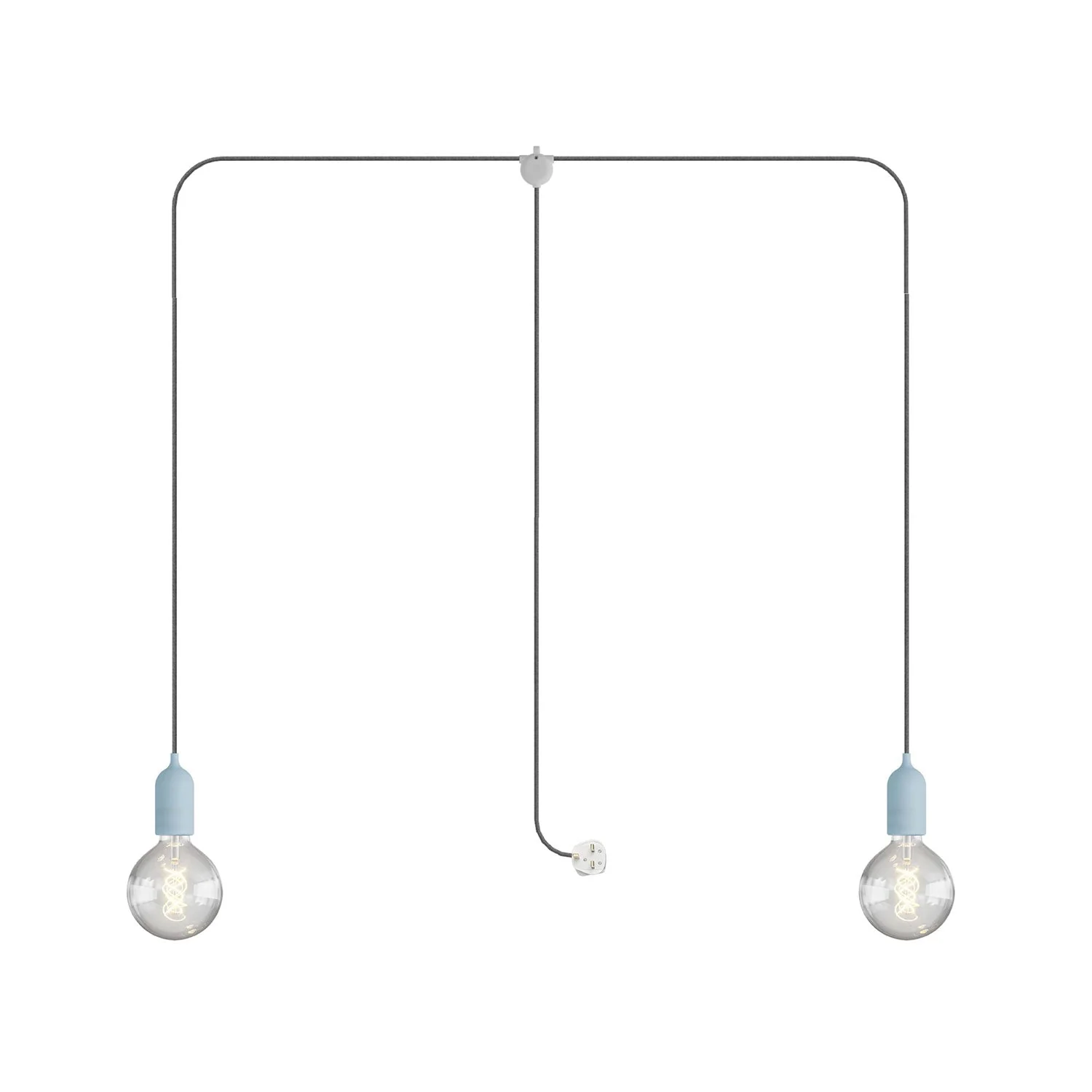 T-Snake Modulair Lampe d’extérieur IP65 portable à 2 lumières avec fiche UK - Bleu bleuet