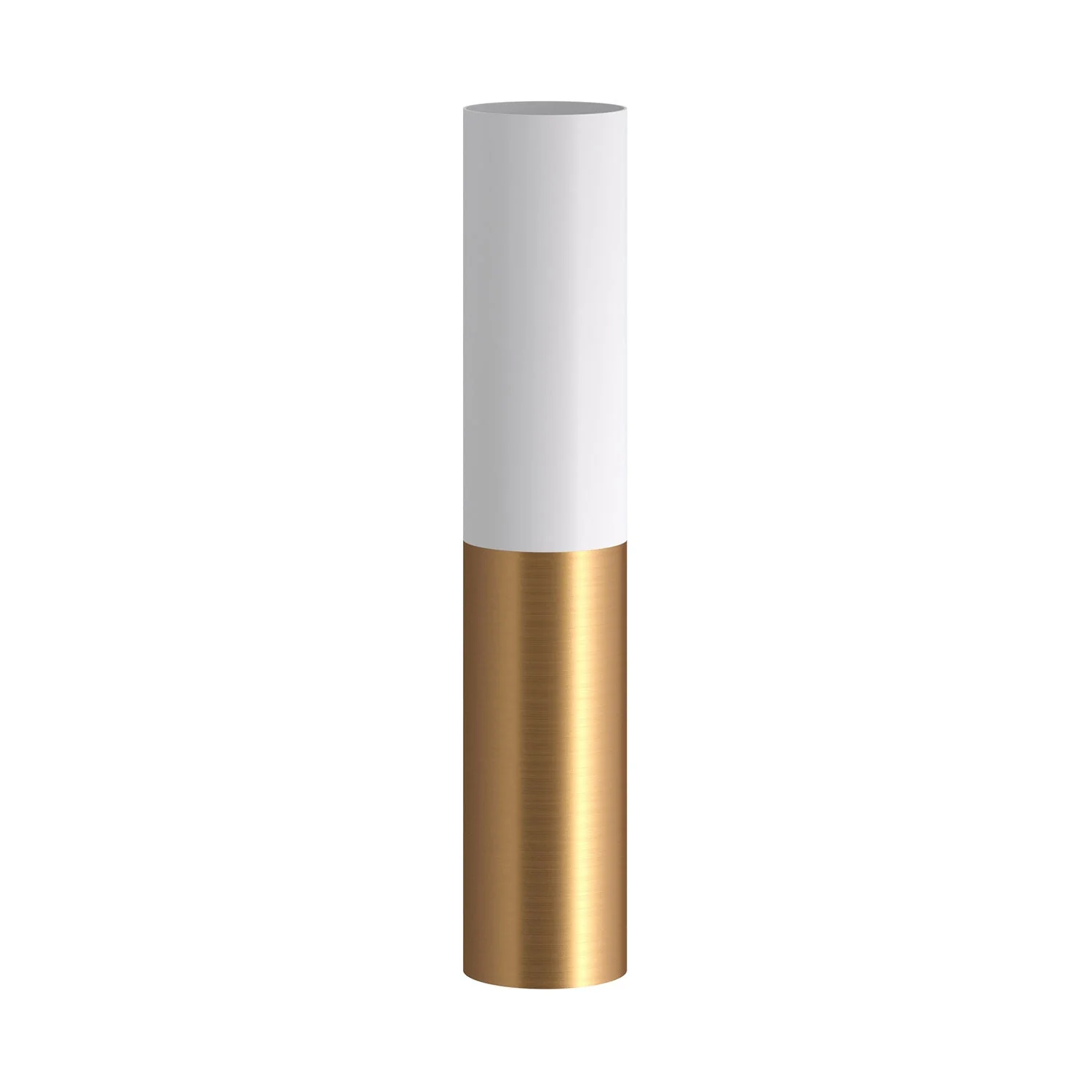 Tub-E14, tube en métal double pour spot avec douille double bague E14 - Blanc mat et Bronze satiné - Image 3