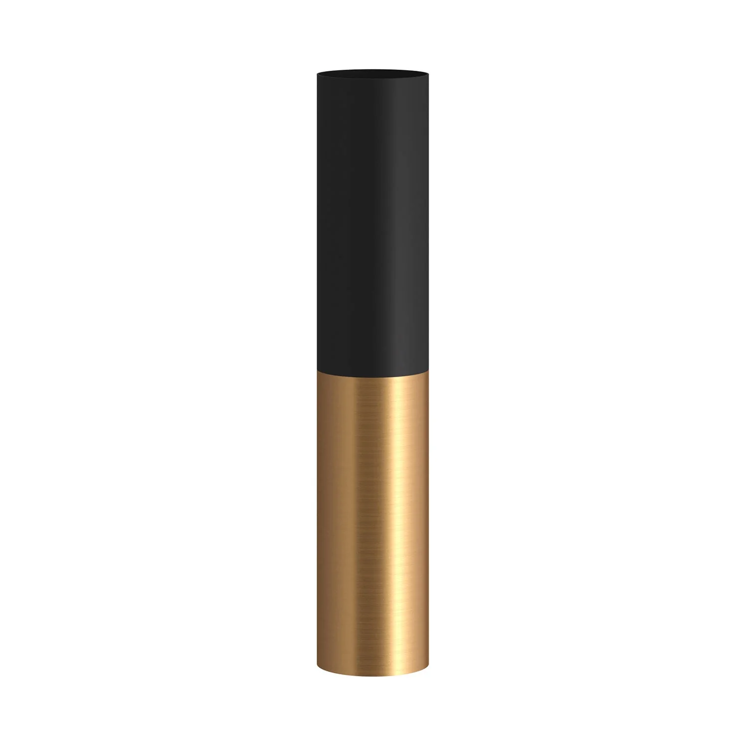 Tub-E14, tube en métal double pour spot avec douille double bague E14 - Noir et bronze satiné - Image 3