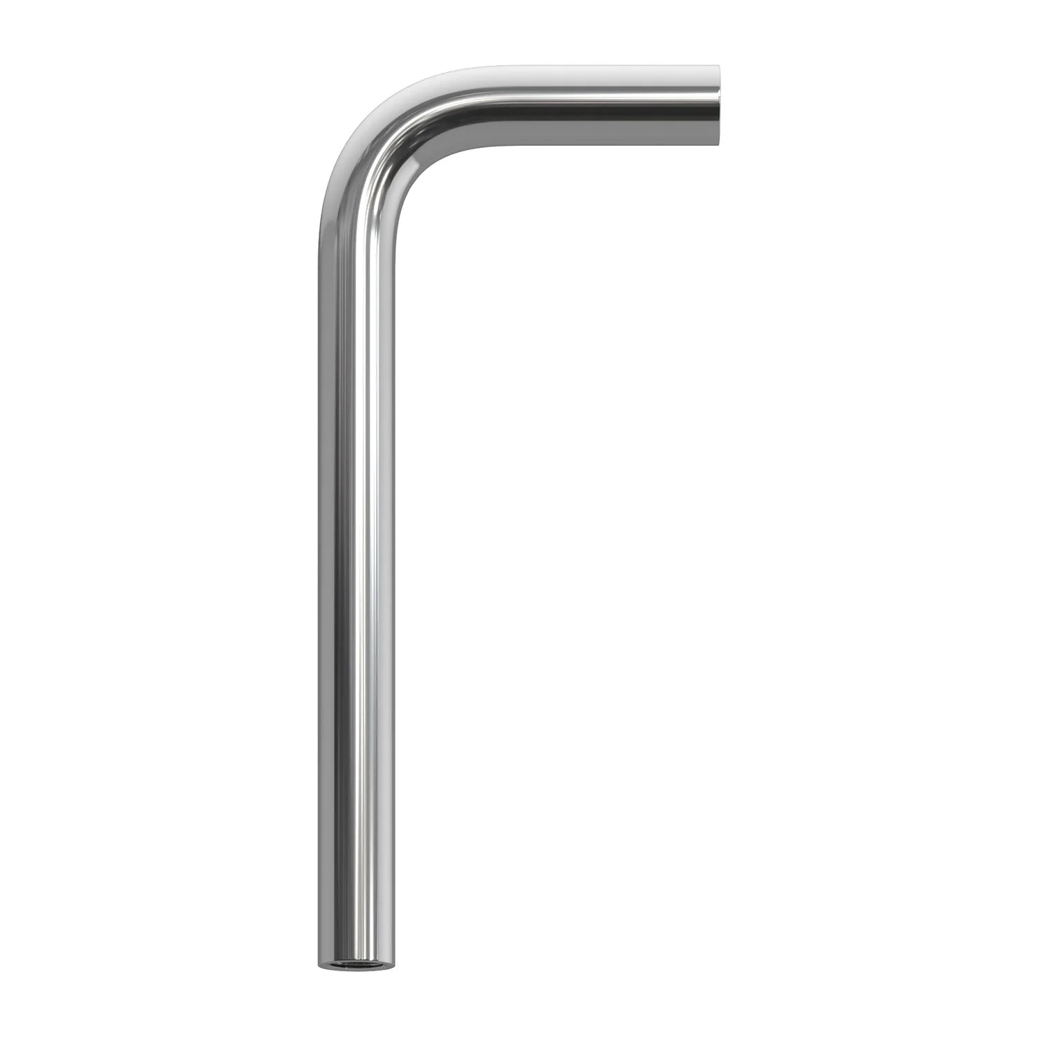 Tube d’extension courbé 14 cm en métal - Chrome