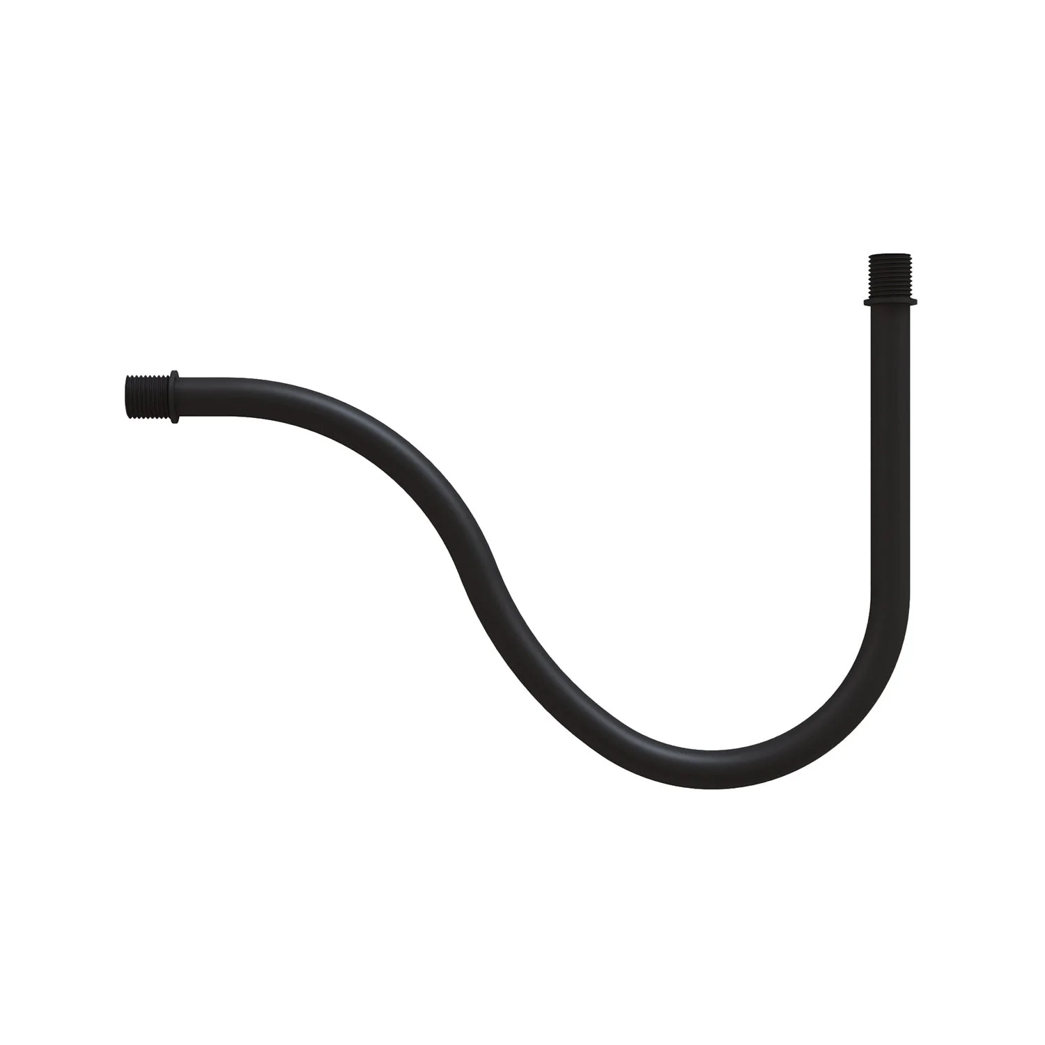 Tube d’extension courbé en S pour lampe, 16,5 cm en métal – Noir