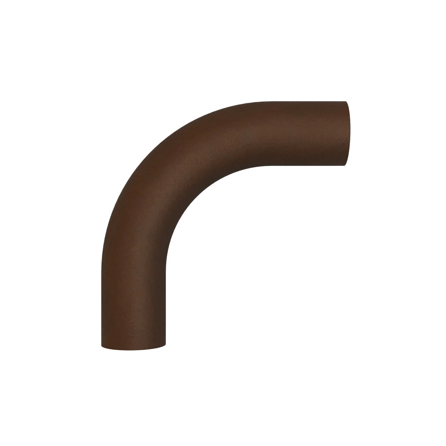 Tube d’extension courbé 5 cm en métal - Rouille foncée laquée